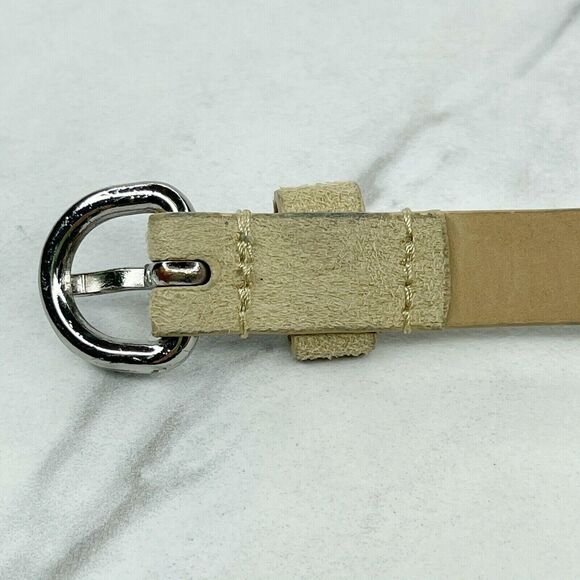Ann Taylor LOFT Skinny Faux Suede Belt Silver Buckle Medium (M) ✨ - Picture 8 of 11